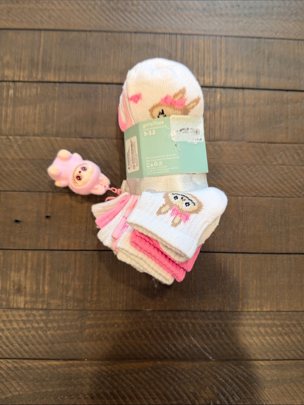 Sock Set with Plush Charm - Picture 2 of 4